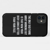トレーニングユーモア – 体vs顔-おもしろいノベルティジム Case-Mate iPhoneケース (裏面(横))