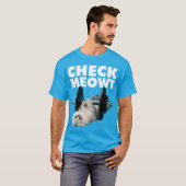 トレーニングユーモア – Cat - Check Meowt Tシャツ (正面フル)