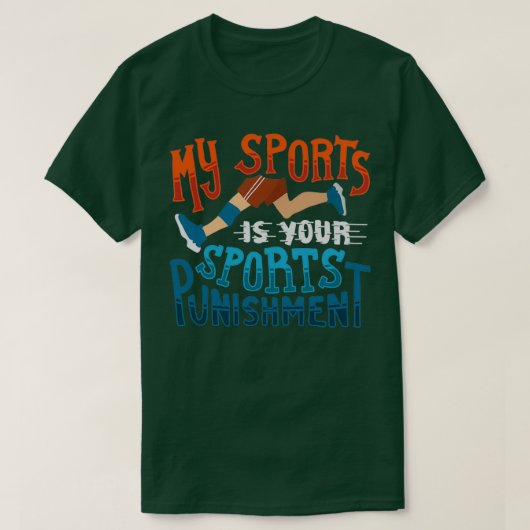 トレーニングランニングのスポーツ処罰カーディオギフトおもしろい Tシャツ (デザイン正面)