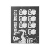 トレーニングルーチンウィークリープランナーシックジムケトルベル ノートパッド (回転)