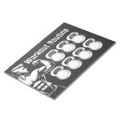 トレーニングルーチンウィークリープランナーシックジムケトルベル ノートパッド (アングル)