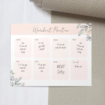 トレーニングルーチンウィークリープランナー