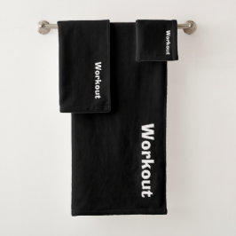 トレーニングロゴ黒 バスタオルセット