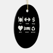 トレーニングワークラブス食べリープリピートジやる気を起こさせるム セラミックオーナメント (右)