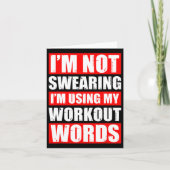 トレーニングワーズウェイトスポーツジムおもしろいボディビル カード (正面)