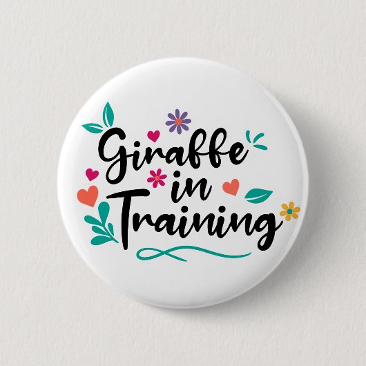 「トレーニング中のキリン」 V1 缶バッジ (正面)