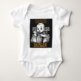 トレーニング中のスナックのディーラー" – 未来のグルメ警告！ ベビーボディスーツ