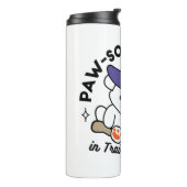 トレーニング中のポーソウルウィッチ – かわいいハロウィーン犬 タンブラー (回転左)