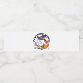 トレーニング中のポーソウルウィッチ – かわいいハロウィーン犬 ペットボトルラベル (シングルラベル)