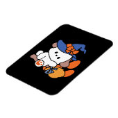 トレーニング中のポーソウルウィッチ – かわいいハロウィーン犬 マグネット (左側)