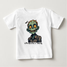 トレーニング中の小さなモンスター - かわいいハロウィンの子供用 ベビーTシャツ