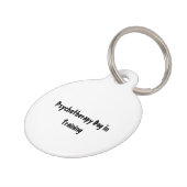 トレーニング中の心理療法犬 ペット　ネームタグ (側面)