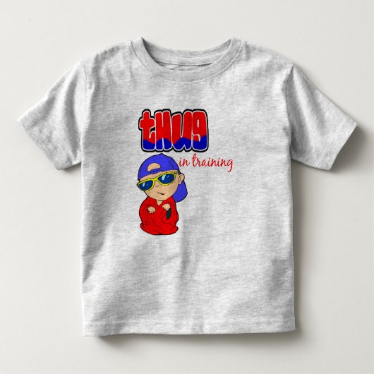 トレーニング中の暴漢 トドラーTシャツ (正面)
