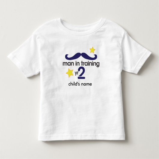 トレーニング中の男2歳の誕生日 トドラーTシャツ (正面)