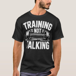 トレーニング中はしゃべらないジム Tシャツ