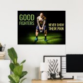 トレーニング動機 |ファイター感動的引用文 ポスター (ホームオフィス)