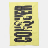 トレーニング動機 – 征服 キッチンタオル (縦)