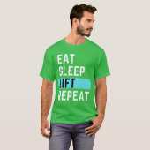 トレーニング少年 Eat Sleep Lift Repeat Tシャツ (正面フル)