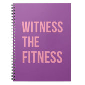 トレーニング引用文の証人フィットネスパープルピンクノートブック ノートブック (正面)