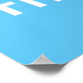 トレーニング引用文証人ザフィットネスブルーホワイト ポスター (角)