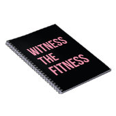 トレーニング引用文証人フィットネスブラックピンク ノートブック (右側)