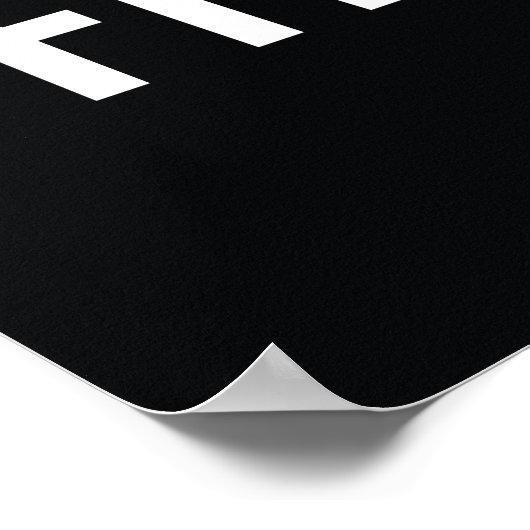 トレーニング引用文証人フィットネス白黒 ポスター (角)