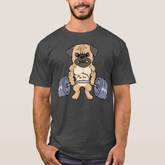 トレーニング愛好家のためのPugフィットネス Tシャツ