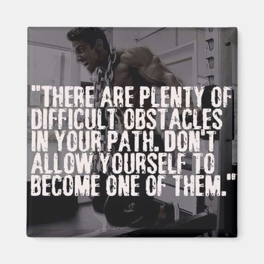 トレーニング感動的ワード – 障害物 マグネット (正面)