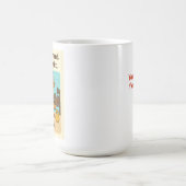 トレーニング懸命。ライトを持ち上げるBullioマンガデザイン コーヒーマグカップ (中央)