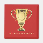 トレーニング成功ゴールデントロフィー赤 マグネット (正面)