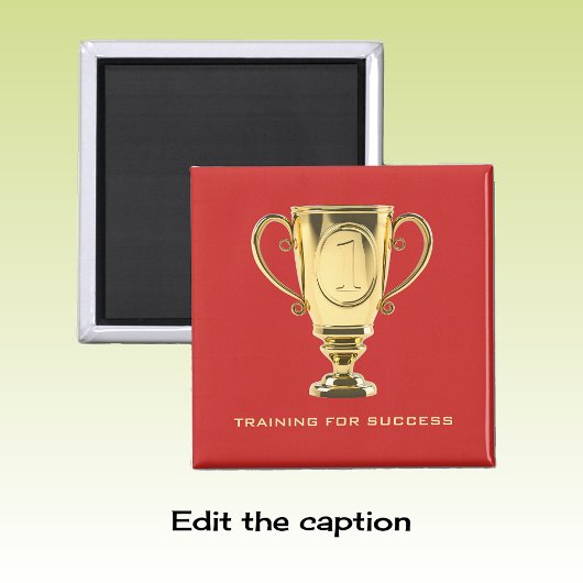 トレーニング成功ゴールデントロフィー赤 マグネット