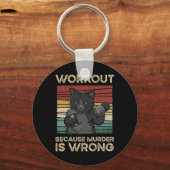 トレーニング殺人犯が猫のジムヴィンテージを間違えたから キーホルダー (正面)