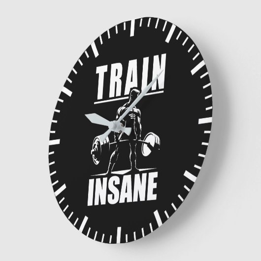 トレーニング狂やる気を起こさせる – ジム、トレーニングフィットネス ラージ壁時計 (傾斜)