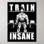 トレーニング狂 – ジムトレーニング やる気を起こさせる ポスター (正面)