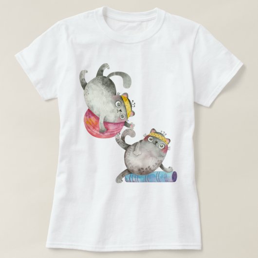 トレーニング猫 Tシャツ (デザイン正面)