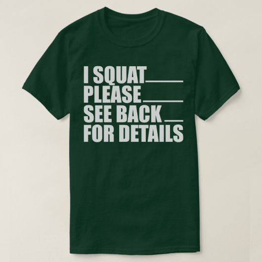 トレーニング私はスクワットを参照してください詳細w tシャツ (デザイン正面)