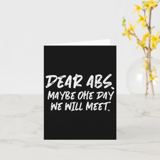 トレーニング親愛Absおもしろいジムエクササイズフィットネス引用文 カード (黄色い花)