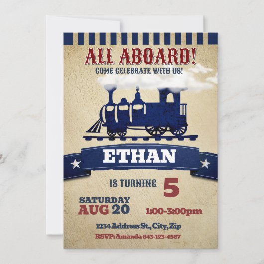 トレーニング誕生日の招待ヴィンテージ 招待状 (正面)