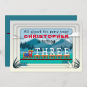 トレーニング誕生日パーティーの招待を追加する名前Age Boy (正面/裏面)