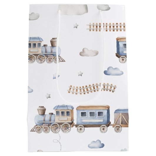 トレーニング赤ちゃんシャワー中抱き枕 ミディアムペーパーバッグ (裏面)