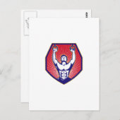 トレーニング アスリート リング レトロ ポストカード (正面/裏面)