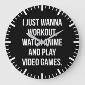 トレーニング、アニメ、ビデオゲー遊ムを見る – ジおもしろいム ラージ壁時計 (正面)