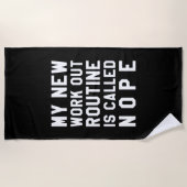 トレーニング ルーチン ビーチタオル (正面)