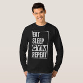 トレーニング 食べる 睡眠 リピート Tシャツ (正面フル)