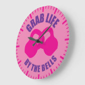 トレーニング- Grab Life by The Bells - Kettlebell ラージ壁時計 (傾斜)