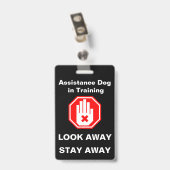 トレーニングIDのアシスタンスドッグラベル バッジ (裏面 （クリップ付）)