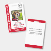 トレーニングIDのサービスドッグカスタムロゴ写真 バッジ (正面＆裏面)