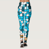 トレーニングLカラフルモザイクアゲートLブユニークルー レギンス (裏面)