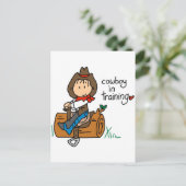 トレーニングTシャツとギフトのカウボーイ ポストカード (スタンド正面)