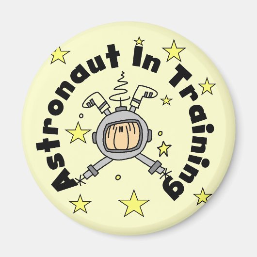 トレーニングTシャツとギフトの宇宙飛行士 マグネット (正面)